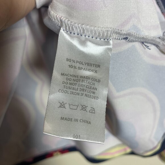 Ace Golfs Women's LS Retro Pink Navy Floral Active Golf Top XL! - Picture 4 of 5